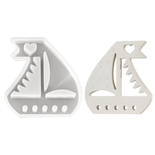 ACAREY Silikonformen Gießformen Segelboot, Kreativität Silikonform Kerzenhalter, 15.2 × 14.3 × 2.1 cm Silikon Gießform Kerzen, Gipsformen zum Gießen, Maritime Dekoration ACAREY Silikonformen Gießformen Segelboot, Kreativität Silikonform Kerzenhalter, 15.2 × 14.3 × 2.1 cm Silikon Gießform Kerzen, Gipsformen zum Gießen, Maritime Dekoration von ACAREY