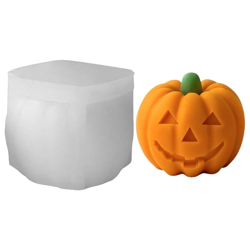 Halloween Hexenhut Kürbis Kerzen Silikonform, 3D Zwergenfiguren Kerzen Formen Silikon, Geist Kerzenform Gießform Aromatherapie Kerzen, Halloween Herbst Deko (11) von ACAREY