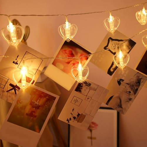 LED Fotoclips Lichterkette Inne, 3M 20LED Lichterkette Batterie/USB Lichterkette Für Zimmer Deko Fotos Wand Mit 20 Klammern Bilder Für Wohnzimmer, Weihnachten, Hochzeit, Party (Warm-Batterie+8 Modi) LED Fotoclips Lichterkette Inne, 3M 20LED Lichterkette Batterie/USB Lichterkette Für Zimmer Deko Fotos Wand Mit 20 Klammern Bilder Für Wohnzimmer, Weihnachten, Hochzeit, Party (Warm-Batterie+8 Modi) von ACAREY