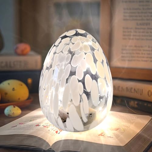 LED Lichterkette Ostern, Osterei LED Licht,Osterei Osterdeko Innen Transparenter Glaslampenschirm Wohnzimmerdekoration kreative Tischlampe für Ostertischdeko, Innendekoration, Beleuchtung von ACAREY