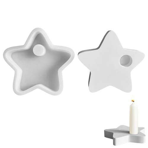 Silikonform Kerzenhalter, Weihnachten Silikonformen Gießformen, Stern Silikonform Kerzenhalter, Stern Silikonformen, Gießform Kerzenhalter, DIY Stern Silikon Kerzenformen (Stern) von ACAREY