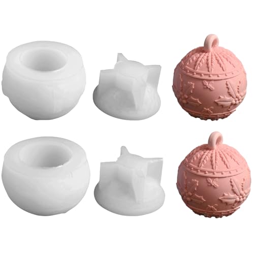 Silikonformen Gießformen, Silikonform Aufbewahrungsbox mit Deckel, Epoxidharz Dosen Formen Silikon, DIY Silikonform Schale mit 3D Schnitzen, für Blumentöpfe, Duftkerzen, Handwerk (2 Stück,A) von ACAREY