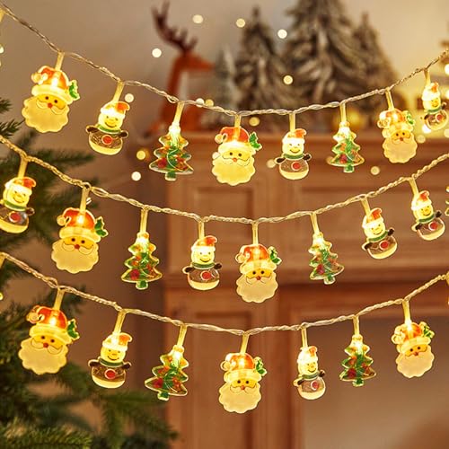 Weihnachtsdeko Lichterkette Batterie, 3m 20 LED Warmweiß Innen Lichterketten Mit Batterie Für Weihnachten, Schneemann Led Lichterkette Für Schlafzimmer, Party, Hochzeit, Christbaumschmuck (3M Bunt) Weihnachtsdeko Lichterkette Batterie, 3m 20 LED Warmweiß Innen Lichterketten Mit Batterie Für Weihnachten, Schneemann Led Lichterkette Für Schlafzimmer, Party, Hochzeit, Christbaumschmuck (3M Bunt) von ACAREY