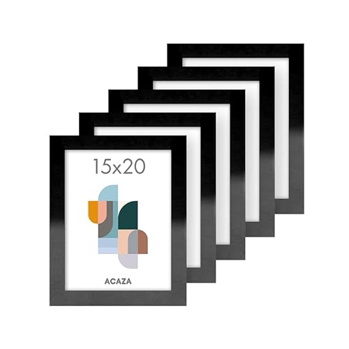 ACAZA 5-er Set Bilderrahmen 15x20 cm - Schwarz Holz - Fotorahmen für mehrere Fotos - Inkl. Acrylglas Schutz ACAZA 5-er Set Bilderrahmen 15x20 cm - Schwarz Holz - Fotorahmen für mehrere Fotos - Inkl. Acrylglas Schutz von ACAZA