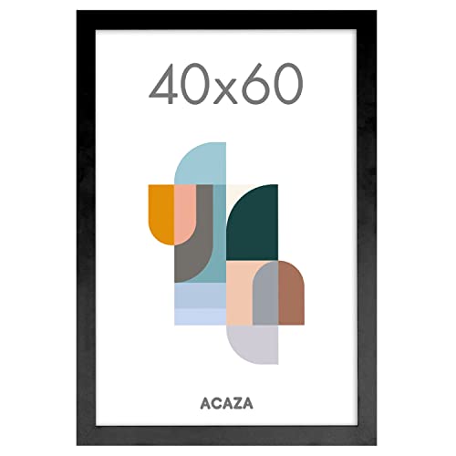ACAZA Bilderrahmen, 40 x 60 cm, für Fotos und Poster, MDF-Holz, Schwarz von ACAZA