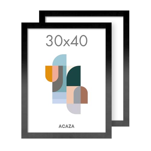 ACAZA Bilderrahmen 30x40cm Schwarz - für Poster und Fotos – Hoch- oder Querformat – MDF-Holz und Polystyrolglas – Wanddekoration - 2er-Set Fotorahmen ACAZA Bilderrahmen 30x40cm Schwarz - für Poster und Fotos – Hoch- oder Querformat – MDF-Holz und Polystyrolglas – Wanddekoration - 2er-Set Fotorahmen von ACAZA