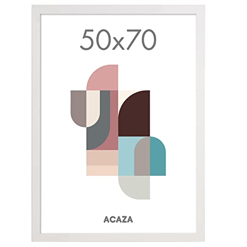 ACAZA Bilderrahmen 50 x 70 cm, MDF Holz für Fotowand, großer Fotorahmen für Poster oder Bilder als Bilderwand Deko, Weiss ACAZA Bilderrahmen 50 x 70 cm, MDF Holz für Fotowand, großer Fotorahmen für Poster oder Bilder als Bilderwand Deko, Weiss von ACAZA