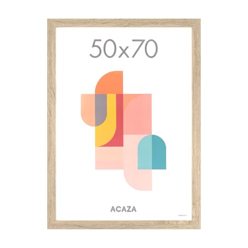 ACAZA Bilderrahmen 50x70 cm Holz Eiche, für Fotos, Poster, Plakate und Puzzles, Holz mit Plexiglas, Eiche Hell Natur ACAZA Bilderrahmen 50x70 cm Holz Eiche, für Fotos, Poster, Plakate und Puzzles, Holz mit Plexiglas, Eiche Hell Natur von ACAZA
