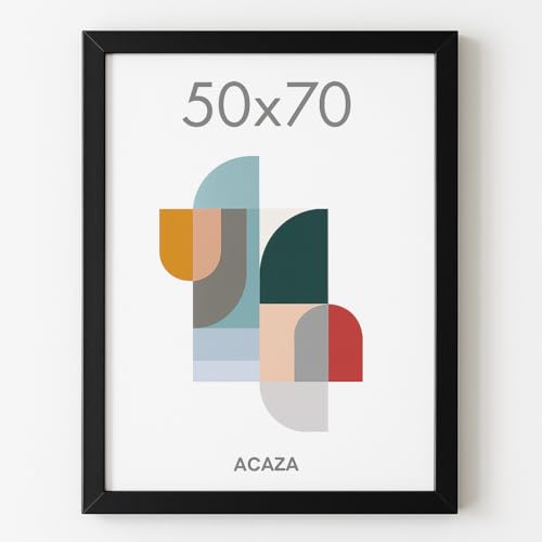 ACAZA Bilderrahmen 50x70 cm Schwarz, MDF Holz mit bruchsicherem Acrylglas, für Photos, Poster und Puzzles, Wandmontage, Hoch- und Querformat ACAZA Bilderrahmen 50x70 cm Schwarz, MDF Holz mit bruchsicherem Acrylglas, für Photos, Poster und Puzzles, Wandmontage, Hoch- und Querformat von ACAZA