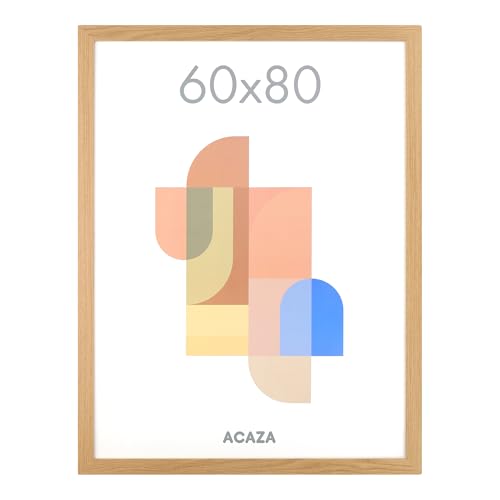ACAZA Bilderrahmen 60 x 80 cm, MDF Holz für Fotowand, großer Fotorahmen für Poster oder Bilder als Bilderwand Deko, Warme Eiche ACAZA Bilderrahmen 60 x 80 cm, MDF Holz für Fotowand, großer Fotorahmen für Poster oder Bilder als Bilderwand Deko, Warme Eiche von ACAZA
