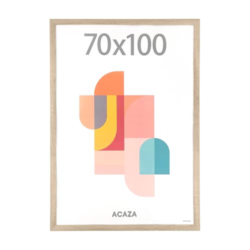 ACAZA Bilderrahmen 70x100, Helle Eiche Holz, Groß, Oak Frame Für Foto, Poster und Puzzle, Mit Plexiglas ACAZA Bilderrahmen 70x100, Helle Eiche Holz, Groß, Oak Frame Für Foto, Poster und Puzzle, Mit Plexiglas von ACAZA