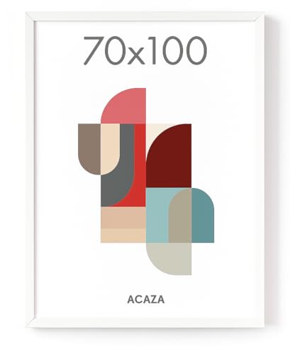 ACAZA Bilderrahmen 70x100 cm weiß XXL, MDF Holz mit bruchsicherem Acrylglas, Große Rahmen für Photos, Poster und Puzzles, Wandmontage, Hoch- und Querformat ACAZA Bilderrahmen 70x100 cm weiß XXL, MDF Holz mit bruchsicherem Acrylglas, Große Rahmen für Photos, Poster und Puzzles, Wandmontage, Hoch- und Querformat von ACAZA