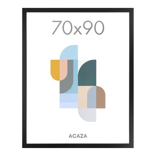 ACAZA Bilderrahmen 70x90 cm Schwarz, Große bilderrahmen für Poster, Puzzle, Bilder und Foto, Plakatrahmen Holz mit Plexiglas ACAZA Bilderrahmen 70x90 cm Schwarz, Große bilderrahmen für Poster, Puzzle, Bilder und Foto, Plakatrahmen Holz mit Plexiglas von ACAZA