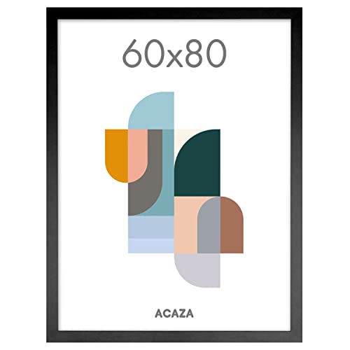 ACAZA Bilderrahmen, 60 x 80 cm, MDF-Holz, Schwarz von ACAZA