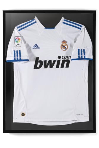 ACAZA Trikotrahmen 60x80 cm, Bilderrahmen für Fußballtrikot, Eishockey, Rugby-, NBA- und Radtrikot, Holz T-Shirt Frame mit Plexiglas, Schwarz ACAZA Trikotrahmen 60x80 cm, Bilderrahmen für Fußballtrikot, Eishockey, Rugby-, NBA- und Radtrikot, Holz T-Shirt Frame mit Plexiglas, Schwarz von ACAZA