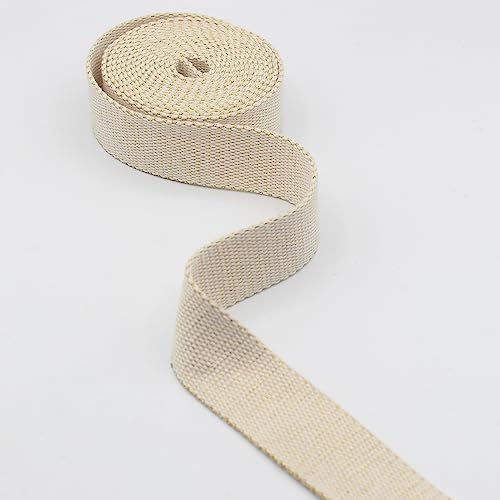 LEDUC Gurtband, 5 m, Baumwolle, schwer, dick, Ecru (14), 3 cm, goldfarben von ACCESSOIRES LEDUC