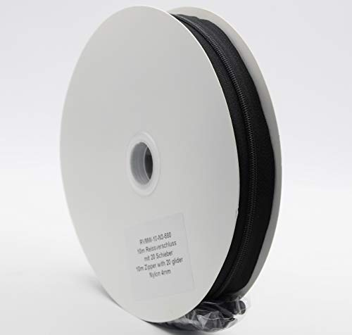 LEDUC Reißverschluss mit 20 Reißverschlüssen, Nylon, 4 + 4 mm, Schwarz LEDUC Reißverschluss mit 20 Reißverschlüssen, Nylon, 4 + 4 mm, Schwarz von ACCESSOIRES LEDUC
