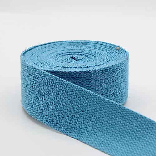 Leduc 3 Meter Gurt aus Baumwolle, für Gepäck, Griff, Tasche, Gürtel, Gurt, Geschirr, Rucksack, Lederwaren, hohe Qualität, Himmelblau (35), 4 cm von ACCESSOIRES LEDUC