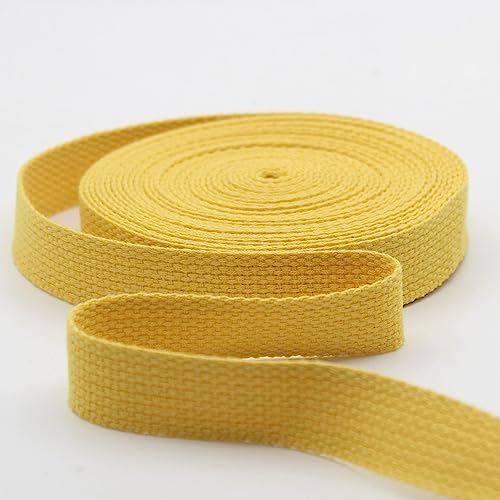 Leduc 3 Meter Gurt aus Baumwolle, für Gepäck, Griff, Tasche, Gürtel, Gurt, Geschirr, Rucksack, Lederwaren, hohe Qualität, Senf (61), 2 cm von ACCESSOIRES LEDUC