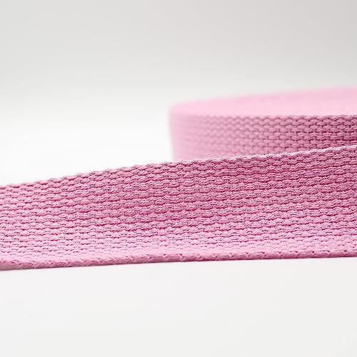 Leduc 3 Meter Gurt aus Baumwolle, für Gepäck, Griff, Tasche, Gürtel, Schulterriemen, Geschirr, Rucksack, Lederwaren, hohe Qualität, Rosa (18), 4 cm von ACCESSOIRES LEDUC
