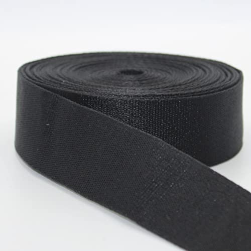 Leduc 5 Meter Premium GurtBand aus Polyester, klassischer Stil, weich, glänzend, für Taschen, Schultergurt, Gürtel, Lederwaren, 40 mm, Schwarz Leduc 5 Meter Premium GurtBand aus Polyester, klassischer Stil, weich, glänzend, für Taschen, Schultergurt, Gürtel, Lederwaren, 40 mm, Schwarz von ACCESSOIRES LEDUC
