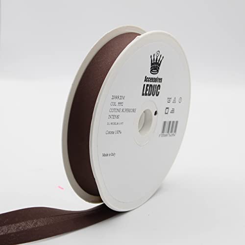 Leduc Schrägband, Baumwolle, 20 m, 30 Farben, für Doppelnähte, 8 + 20 + 8 mm, Qualität Italien, Braun 5552 Leduc Schrägband, Baumwolle, 20 m, 30 Farben, für Doppelnähte, 8 + 20 + 8 mm, Qualität Italien, Braun 5552 von ACCESSOIRES LEDUC