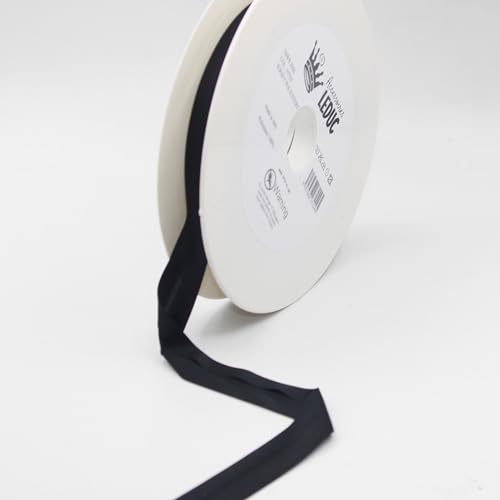 Leduc-ZUBEHÖR Leduc 20 Meter Schrägband-Jersey aus Polyester, 29 Farben, zum Nähen, Doppelfalten 20+8+8 mm, 100% Polyesterqualität, hergestellt in Italien, ideal für alle Anfertigungen (Schwarz10554 Leduc-ZUBEHÖR Leduc 20 Meter Schrägband-Jersey aus Polyester, 29 Farben, zum Nähen, Doppelfalten 20+8+8 mm, 100% Polyesterqualität, hergestellt in Italien, ideal für alle Anfertigungen (Schwarz10554 von ACCESSOIRES LEDUC
