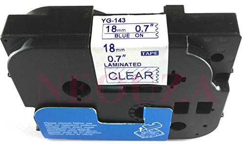 Kompatibel für Brother P-Touch TZe TZ blau auf transparent Label Tape 6 mm 9 mm 12 mm 18 mm 24 mm 36 mm alle Größe TZe-143 18mm blau/transparent von NEOUZA