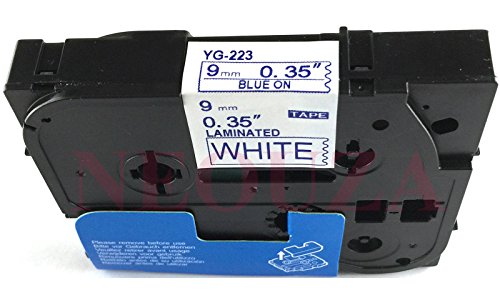 Kompatibel mit Brother P-Touch TZe TZ Blau auf Weiß Etikettenband 6 mm 9 mm 12 mm 18 mm 24 mm 36 mm alle Größen TZe-223 9mm blau/weiß von ACD.Label