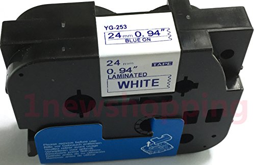Kompatibel mit Brother P-Touch TZe TZ Blau auf Weiß Etikettenband 6 mm 9 mm 12 mm 18 mm 24 mm 36 mm alle Größen TZe-253 24mm blau/weiß von ACD.Label