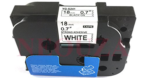 Zusätzliche Kraft ACD, selbstklebend kompatibel für Brother P-Touch TZe TZ schwarz auf weiß Etikettenband 6 mm 9 mm 12 mm 18 mm 24 mm 36 mm TZe-S241 18mm schwarz/weiß von ACD.Label