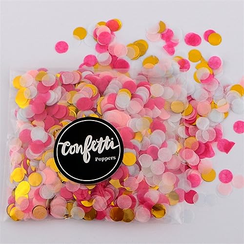 Party-Dekorationen, 1 cm - 1,5 cm, 10 g/Beutel Melange-Papier-Konfetti, Konfetti, Hochzeit, Geburtstag, Party, Dekoration, rund, transparent, gefülltes Ballonkonfetti (Farbe: 6) von ACHVAC