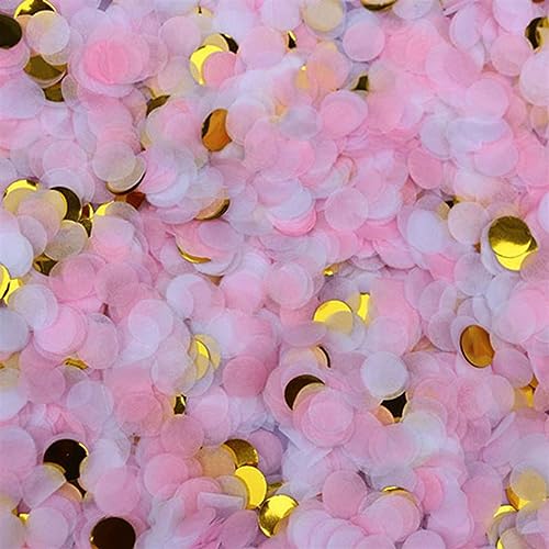 Partydekorationen, 10 g/Beutel, gefülltes Konfetti, rosa Dekoration, Erstgeburtstags-Konfetti für Ball, Baby-Geburtstagsdekoration, Babyparty, Gastgeschenke (Farbe: 14, Größe: 2,5 cm) von ACHVAC