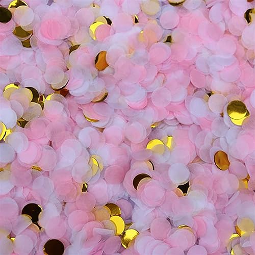 Partydekorationen, 10 g/Beutel, gefülltes Konfetti, rosa Dekoration, Erstgeburtstags-Konfetti für Ball, Baby-Geburtstagsdekoration, Babyparty, Gastgeschenke (Farbe: 28, Größe: 2,5 cm) von ACHVAC