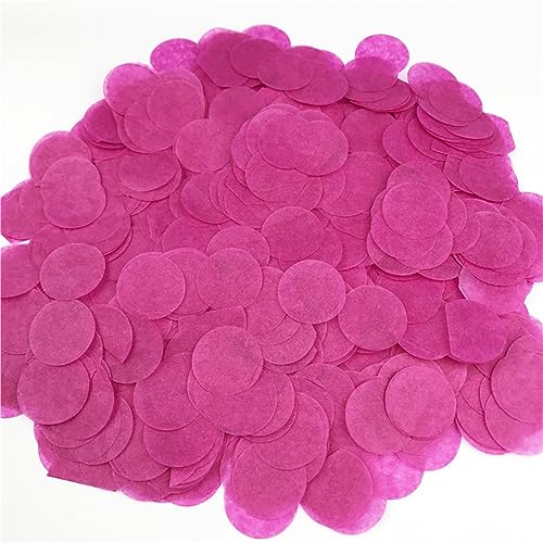 Partydekorationen, 2,5 cm, Konfetti, Rotgold, gemischt, rund, Seidenpapier, Konfetti-Ballon, Tischkonfetti, Hochzeit, Hochzeit, Hochzeit, Jahrestag, Dekoration, Zubehör (Farbe: Rosarot) von ACHVAC