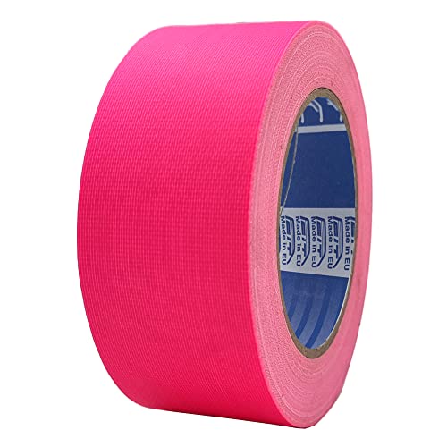 ACIT Neon-Gewebeband, 50 mm x 25 m, verstärktes Leinwandband, Duct Tape, Gaffer, fluoreszierendes amerikanisches Abdeckband, Reparaturen, Befestigung und Verpackung mit hoher Dichtigkeit (Rosa) von ACIT