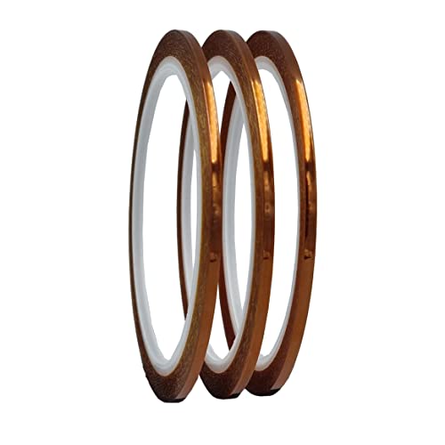 ACIT Polyimid Klebeband, hitzebeständiges Klebeband, 3-Rollen-Kit, Hohen Temperaturen, Schweißen und Isolieren von Stromkreisen (6mm x 33m) von ACIT