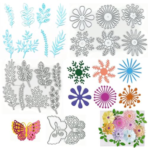 3D-Metall-Stanzformen mit Blumenblättern, Schmetterling, Scrapbooking, Basteln, Alben, Kartenherstellung, Prägeschablone für DIY-Fotopapier, Grußkarten, Dekoration von ACKJGGG