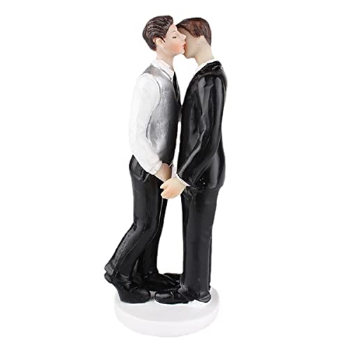 ACMEDE Männliches Brautpaar Figur für Hochzeitstorte Cake Topper Mr & Mr gleichgeschlechtliches Paar Hochzeitstorte deko Kuchen deko Hochzeit Tortendekoration von ACMEDE