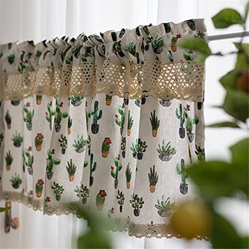 ACMHNC Handgefertigter Leinenoptik Küchengardine, Modern Landhausstil Café Gardine Scheibengardine mit hohler Häkelspitze, Bistro Kurzgardine Fensterdekorationen 1 Stück,W x H 140 x 40cm ACMHNC Handgefertigter Leinenoptik Küchengardine, Modern Landhausstil Café Gardine Scheibengardine mit hohler Häkelspitze, Bistro Kurzgardine Fensterdekorationen 1 Stück,W x H 140 x 40cm von ACMHNC