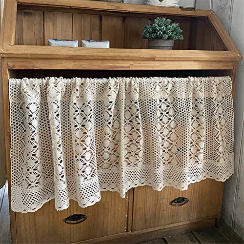 ACMHNC Küchengardine Landhausstil Vintage Scheibengardine Hohl Stickerei Häkelgardine Kurzgardine Moderne Transparente Küchen Halbvorhang 1 Stück,Beige,W x H 130x40cm ACMHNC Küchengardine Landhausstil Vintage Scheibengardine Hohl Stickerei Häkelgardine Kurzgardine Moderne Transparente Küchen Halbvorhang 1 Stück,Beige,W x H 130x40cm von ACMHNC