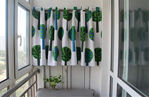 ACMHNC Scheibengardine für Kinderzimmer, Pflanzenbaum Gedruckt Muster Kurzer Vorhang mit Schlaufen Landhausstil Vintage Kurzgardine für Küche Bistro 1 Stück,W x H 140x60cm ACMHNC Scheibengardine für Kinderzimmer, Pflanzenbaum Gedruckt Muster Kurzer Vorhang mit Schlaufen Landhausstil Vintage Kurzgardine für Küche Bistro 1 Stück,W x H 140x60cm von ACMHNC