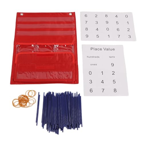 ACOGEDO Bildungszählungsstelle Value -Taschenkarte für Mathematiklernen Im Klassenzimmer - Beinhaltet 200 Strohhalme und 20 Gummibänder für den Kindergartenunterricht ACOGEDO Bildungszählungsstelle Value -Taschenkarte für Mathematiklernen Im Klassenzimmer - Beinhaltet 200 Strohhalme und 20 Gummibänder für den Kindergartenunterricht von ACOGEDO