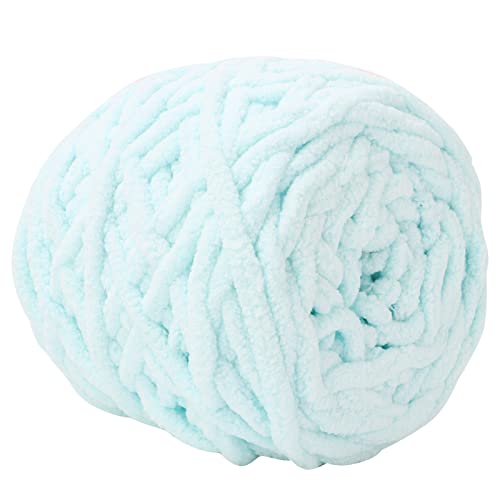 Dickes und Schnelles Garn Zum Stricken und Häkelprojekten - Weiche Polyester -Wollgarn in Big Ball für Deckenschals und Hut in Milch Weiße Farbe (#11) von ACOGEDO