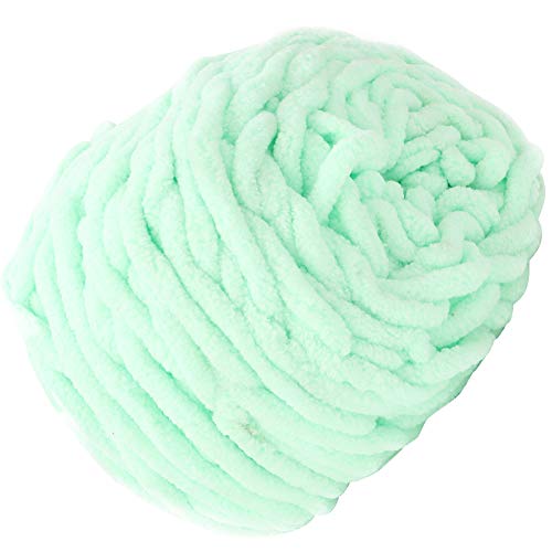 Dickes und Schnelles Garn Zum Stricken und Häkelprojekten - Weiche Polyester -Wollgarn in Big Ball für Deckenschals und Hut in Milch Weiße Farbe (#3) von ACOGEDO