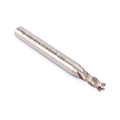 HSS CNC Straight Shank End Mill Cutter Bit 4mm-12mm, Spiralfräsenschneider mit 4 Flöten für Hochgeschwindigkeitsbearbeitung auf Kupfer, Aluminium, Stahl und Gusseisen von ACOGEDO