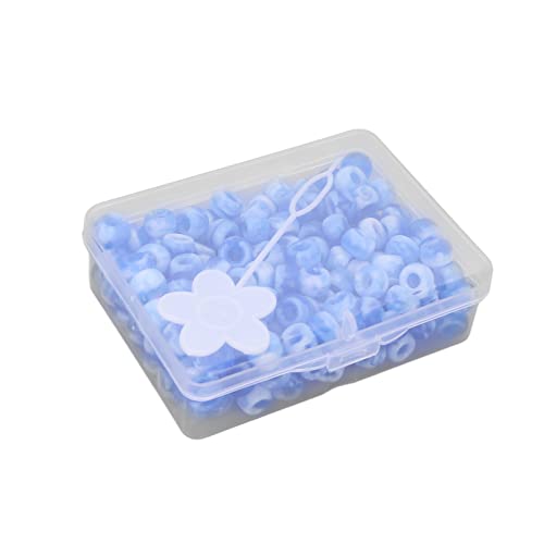 Lebendige Süßigkeitenfarbe Perlen Kit für -Schmuckherstellung und Haarzubehör - Gemischte Farbperlen für Armband und Halskettehandwerk (BLUE) von ACOGEDO