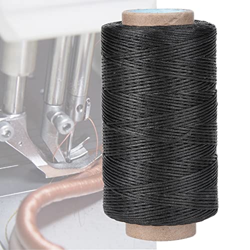 Premium -Wachsen Nähfaden für Lederhandwerk - 250 Meter 150D Flaches Handnähfaden weiß für -Kuhlatten -Lederarbeit und Accessoires (BLACK) von ACOGEDO