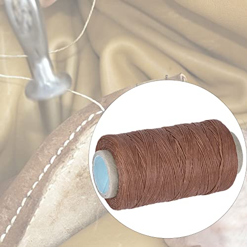 Premium -Wachsen Nähfaden für Lederhandwerk - 250 Meter 150D Flaches Handnähfaden weiß für -Kuhlatten -Lederarbeit und Accessoires (BROWN) von ACOGEDO