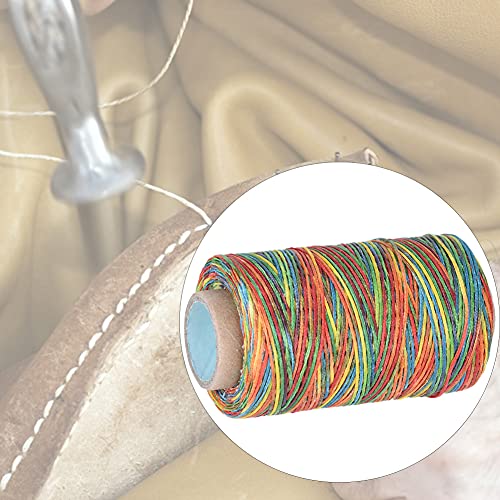 Premium -Wachsen Nähfaden für Lederhandwerk - 250 Meter 150D Flaches Handnähfaden weiß für -Kuhlatten -Lederarbeit und Accessoires (COLOR) von ACOGEDO